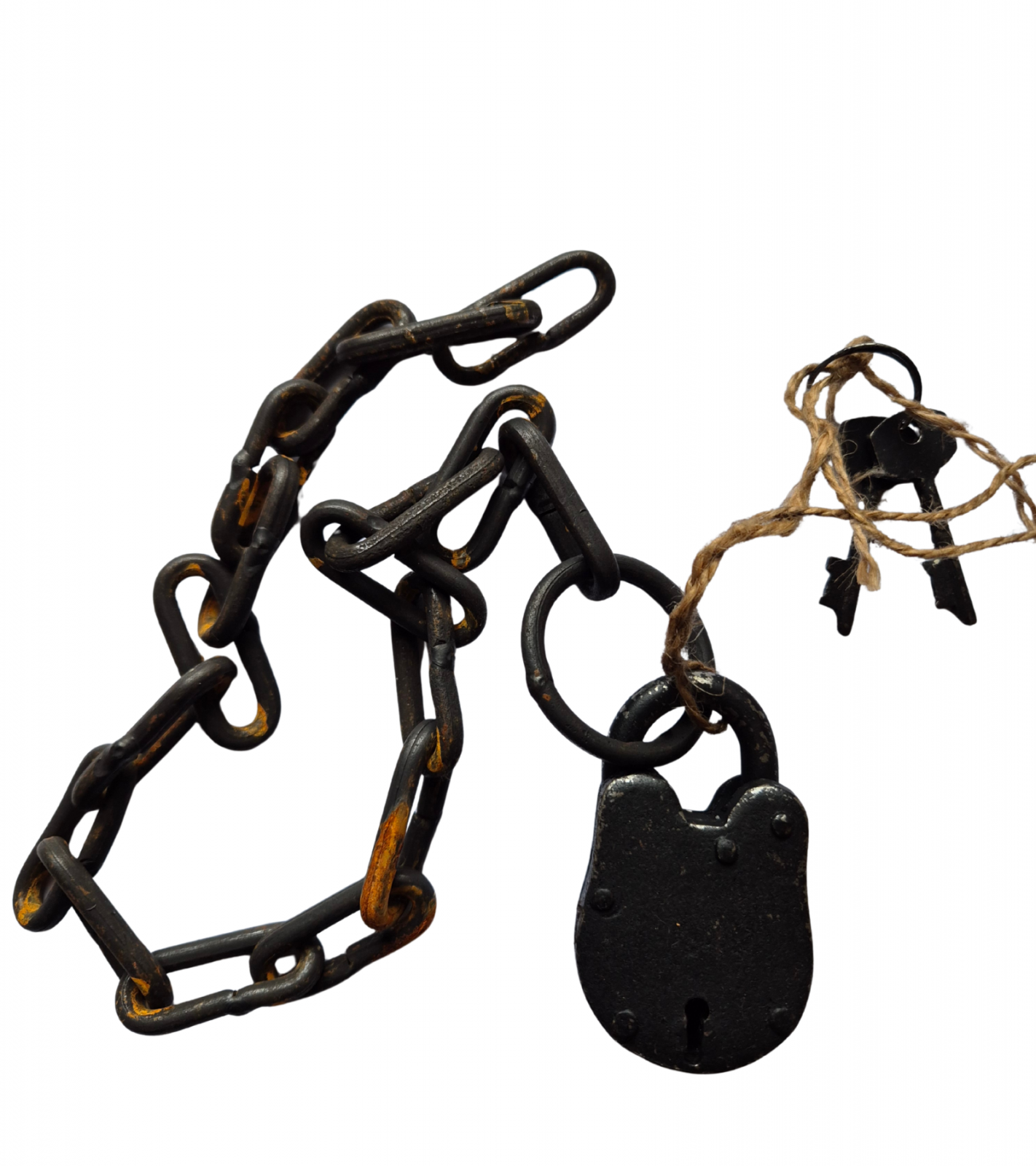 Vorhängeschloss mit Kette und 2 Schlüsseln / B-Ware