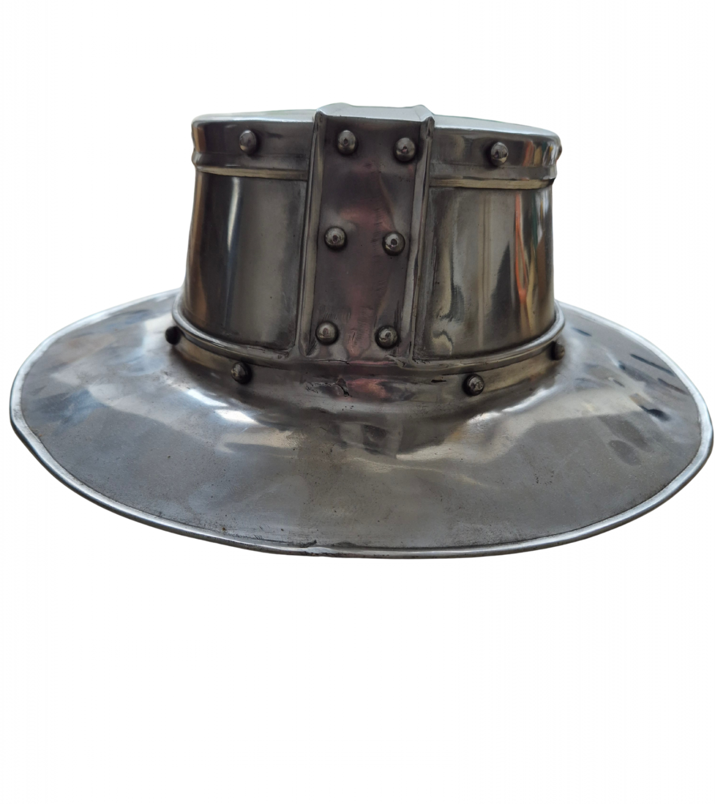 Eisenhelm mit Lederriemen Gr. M / B-Ware